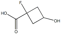 1-fluoro-3-hydroxycyclobutane-1-carboxylic acid Structure