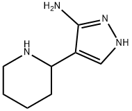 1H-Pyrazol-3-amine, 4-(2-piperidinyl)- Structure