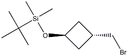 tert-butyldimethyl[trans-3-(bromomethyl)cyclobutoxy]silane Structure