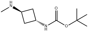 tert-butyl N-[trans-3-(methylamino)cyclobutyl]carbamate Structure