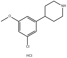 4-(3-chloro-5-methoxyphenyl)piperidine hydrochloride Structure