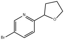 5-bromo-2-(tetrahydrofuran-2-yl)pyridine 구조식 이미지