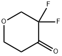 3,3-difluorotetrahydro-4H-pyran-4-one Structure