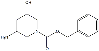 3-Amino-5-hydroxy-piperidine-1-carboxylic acid benzyl ester Structure