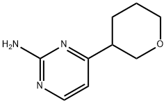 4-(tetrahydro-2H-pyran-3-yl)pyrimidin-2-amine 구조식 이미지