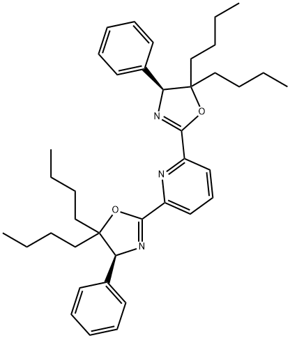 2,6-bis[(4S)-5,5-dibutyl-4,5-dihydro-4-phenyl-2-oxazolyl]-Pyridine Structure