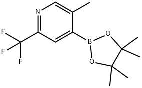 5-methyl-4-(4,4,5,5-tetramethyl-1,3,2-dioxaborolan-2-yl)-2-(trifluoromethyl)pyridine Structure