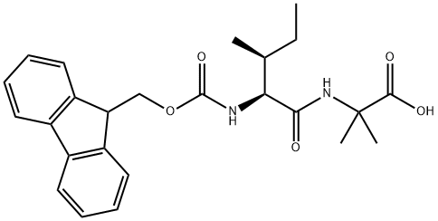 2-[(2S,3S)-2-({[(9H-fluoren-9-yl)methoxy]carbonyl}amino)-3-methylpentanamido]-2-methylpropanoic acid 구조식 이미지