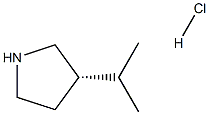 (3S)-3-(propan-2-yl)pyrrolidine hydrochloride 구조식 이미지