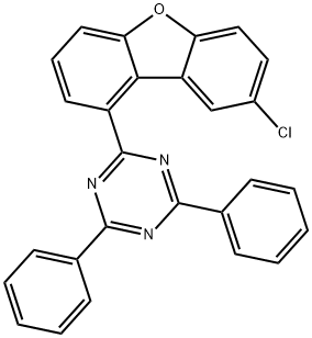 2-(8-chloro-1-dibenzofuranyl)-4,6-diphenyl-1,3,5-Triazine Structure