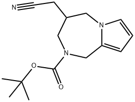 Tert-Butyl 4-(Cyanomethyl)-4,5-Dihydro-1H-Pyrrolo[1,2-A][1,4]Diazepine-2(3H)-Carboxylate* Structure