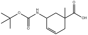 5-((tert-butoxycarbonyl)amino)-1-methylcyclohex-3-enecarboxylic acid* Structure