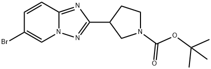 tert-butyl 3-(6-bromo-[1,2,4]triazolo[1,5-a]pyridin-2-yl)pyrrolidine-1-carboxylate* 구조식 이미지