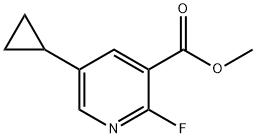 Methyl 5-cyclopropyl-2-fluoronicotinate 구조식 이미지