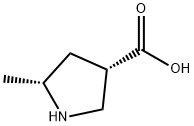 3-Pyrrolidinecarboxylic acid, 5-methyl-, (3S,5R)- Structure