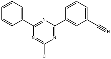 3-(4-chloro-6-phenyl-1,3,5-triazin-2-yl)phenylacetonitrile Structure