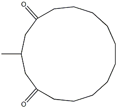 3-methylcyclopentadecane-1,5-dione 구조식 이미지
