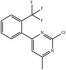 2-Chloro-6-(2-trifluoromethylphenyl)-4-methylpyrimidine 구조식 이미지