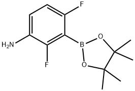 2,4-difluoro-3-(4,4,5,5-tetramethyl-1,3,2-dioxaborolan-2-yl)benzenamine Structure