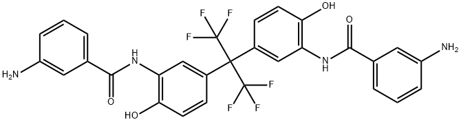 Benzamide, N,N'-[[2,2,2-trifluoro-1-(trifluoromethyl)ethylidene]bis(6-hydroxy-3,1-phenylene)]bis[3-amino- Structure