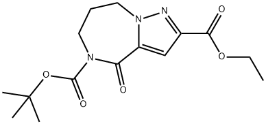 5-tert-butyl 2-ethyl 4-oxo-7,8-dihydro-4H-pyrazolo[1,5-a][1,4]diazepine-2,5(6H)-dicarboxylate 구조식 이미지