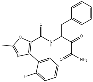 N-(4-amino-3,4-dioxo-1-phenylbutan-2-yl)-4-(2-fluorophenyl)-2-methyloxazole-5-carboxamide Structure
