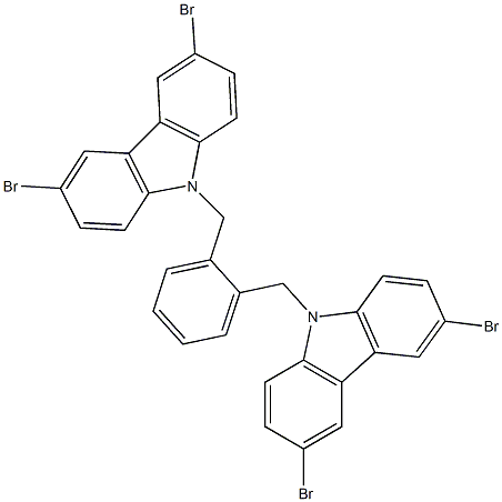1,2-Bis[(3,6-dibromo-9H-carbazol-9-yl)methyl]benzene 구조식 이미지