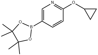 2-cyclopropoxy-5-(4,4,5,5-tetramethyl-1,3,2-dioxaborolan-2-yl)pyridine Structure