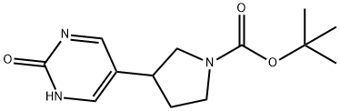 tert-butyl 3-(2-hydroxypyrimidin-5-yl)pyrrolidine-1-carboxylate Structure