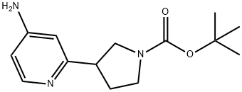 tert-butyl 3-(4-aminopyridin-2-yl)pyrrolidine-1-carboxylate 구조식 이미지