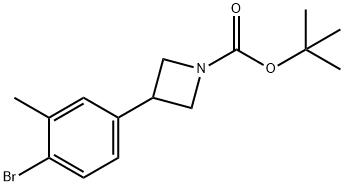 tert-butyl 3-(4-bromo-3-methylphenyl)azetidine-1-carboxylate Structure