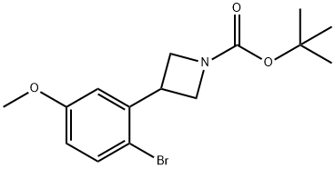 tert-butyl 3-(2-bromo-5-methoxyphenyl)azetidine-1-carboxylate 구조식 이미지