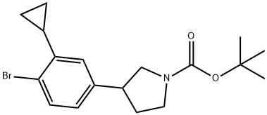 tert-butyl 3-(4-bromo-3-cyclopropylphenyl)pyrrolidine-1-carboxylate Structure