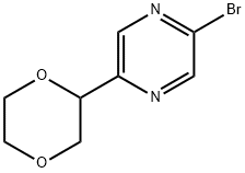 2-bromo-5-(1,4-dioxan-2-yl)pyrazine Structure