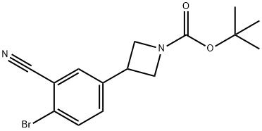 tert-butyl 3-(4-bromo-3-cyanophenyl)azetidine-1-carboxylate Structure