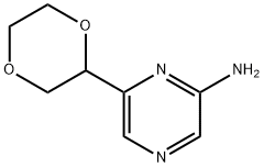 6-(1,4-dioxan-2-yl)pyrazin-2-amine 구조식 이미지