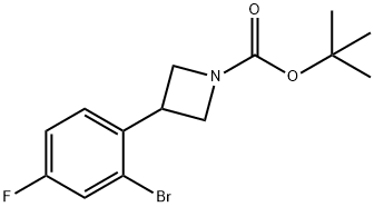 tert-butyl 3-(2-bromo-4-fluorophenyl)azetidine-1-carboxylate Structure