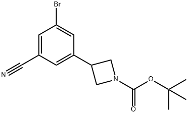 tert-butyl 3-(3-bromo-5-cyanophenyl)azetidine-1-carboxylate Structure