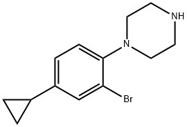 1-(2-bromo-4-cyclopropylphenyl)piperazine Structure