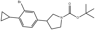tert-butyl 3-(3-bromo-4-cyclopropylphenyl)pyrrolidine-1-carboxylate Structure