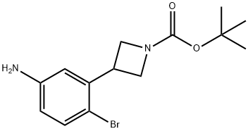 tert-butyl 3-(5-amino-2-bromophenyl)azetidine-1-carboxylate 구조식 이미지