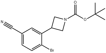 tert-butyl 3-(2-bromo-5-cyanophenyl)azetidine-1-carboxylate 구조식 이미지