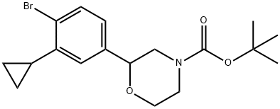 tert-butyl 2-(4-bromo-3-cyclopropylphenyl)morpholine-4-carboxylate Structure