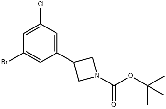 tert-butyl 3-(3-bromo-5-chlorophenyl)azetidine-1-carboxylate 구조식 이미지