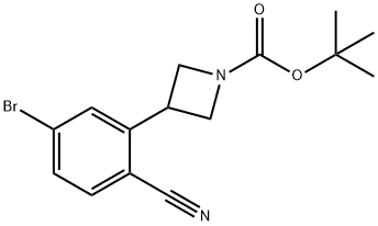 tert-butyl 3-(5-bromo-2-cyanophenyl)azetidine-1-carboxylate Structure
