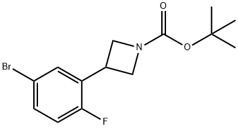 tert-butyl 3-(5-bromo-2-fluorophenyl)azetidine-1-carboxylate 구조식 이미지