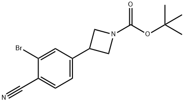 tert-butyl 3-(3-bromo-4-cyanophenyl)azetidine-1-carboxylate Structure