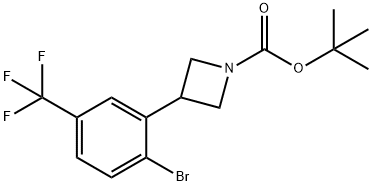 tert-butyl 3-(2-bromo-5-(trifluoromethyl)phenyl)azetidine-1-carboxylate 구조식 이미지