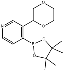 3-(1,4-Dioxan-2-yl)pyridine-4-boronic acid pinacol ester Structure