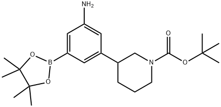 3-(N-Boc-Piperidin-3-yl)-5-aminophenylboronic acid pinacol ester Structure